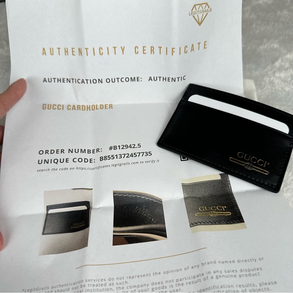 GUCCI black leather GG card holder or badge ID holder BRAND NEW - Picture 5 of 5